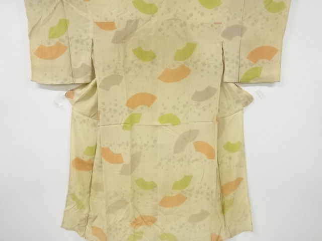 JAPANESE KIMONO / ANTIQUE JUBAN / SILK / MON KINSHA / JIGAMI & SCATTERED FOIL